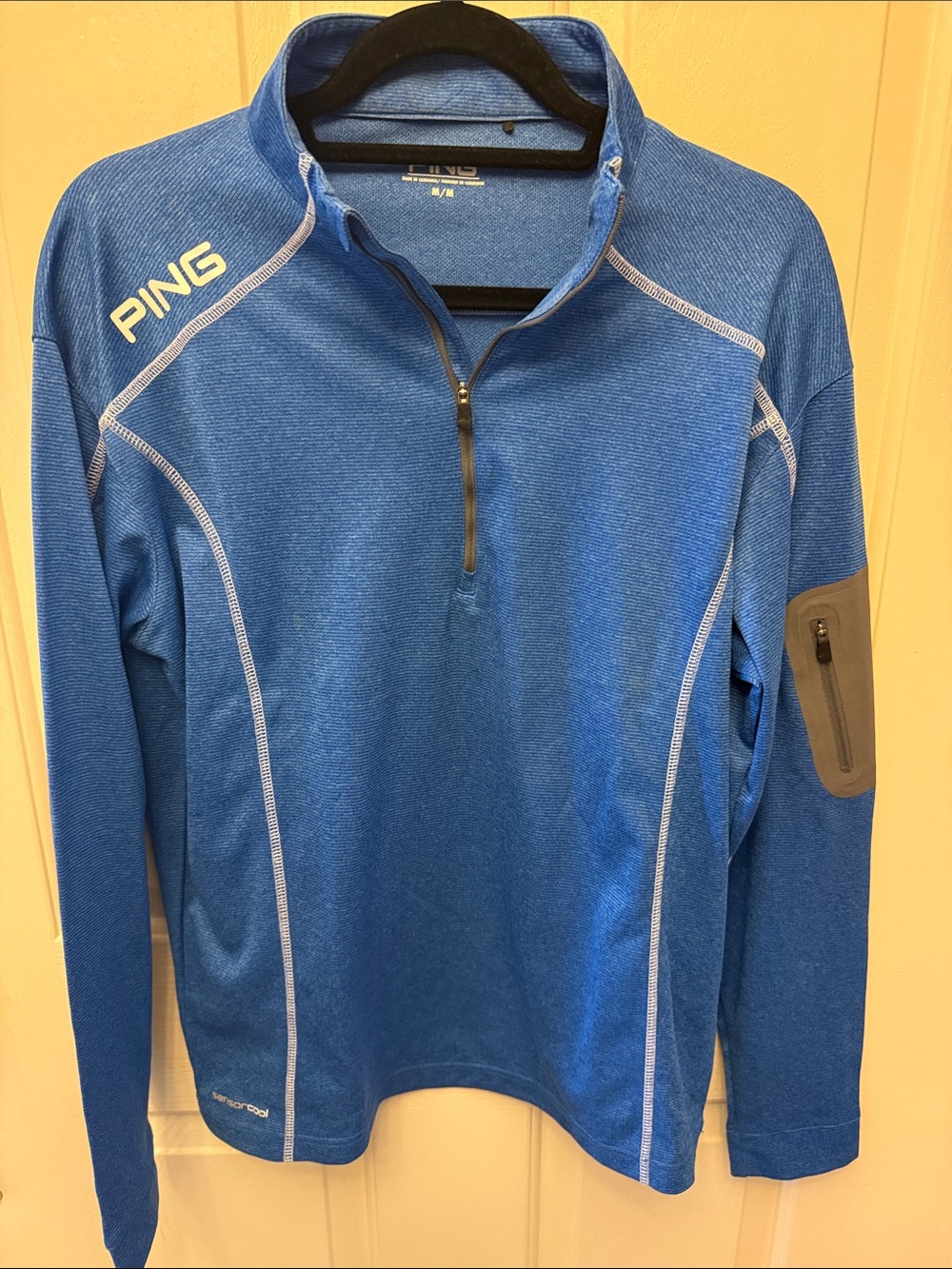 PING Blue Long-Sleeve Quarter-Zip Golf Pullover